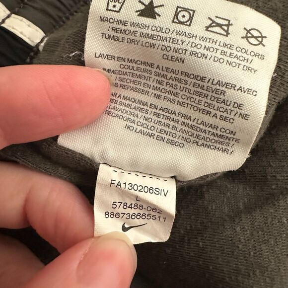 Nike Track Pants Kids Large Gray Retro Athletic Pants - Picture 9 of 10